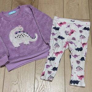 Purple Dinosaur Kids Matching Set